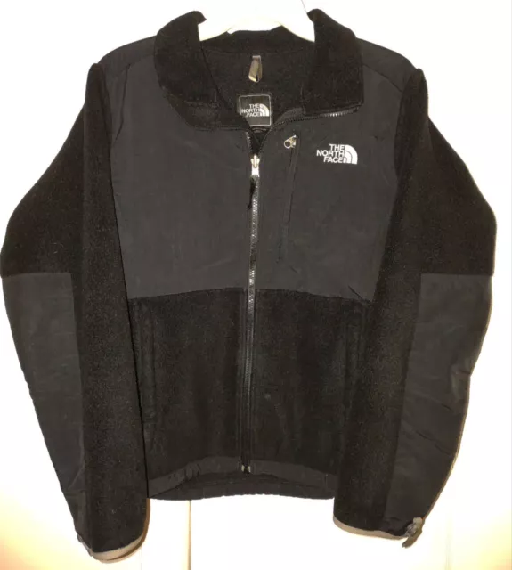 The North Face Polartec Denali Jacket Womens Medium Fleece Full Black Zip