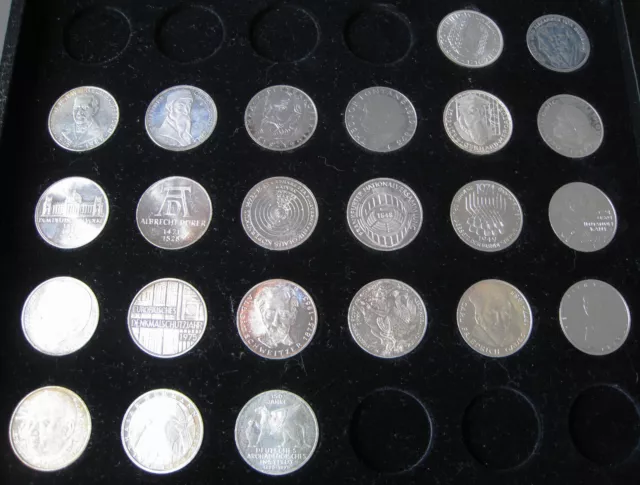 Sammlung 5 Deutsche Mark 1953-1979 5 Dm Gedenkmünzen Brd Silbermünzen