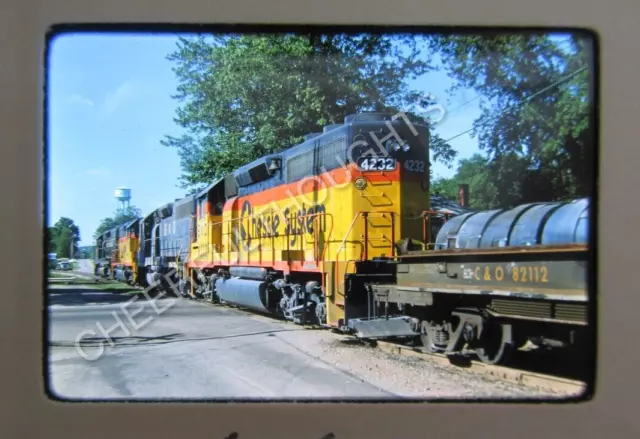 Original '76 Kodachrome Slide B&O Baltimore Ohio CS 4232 GP40-2 action      38Y7