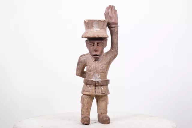 Baule Colonial Statue 17.5" - Ivory Coast - African Tribal Art