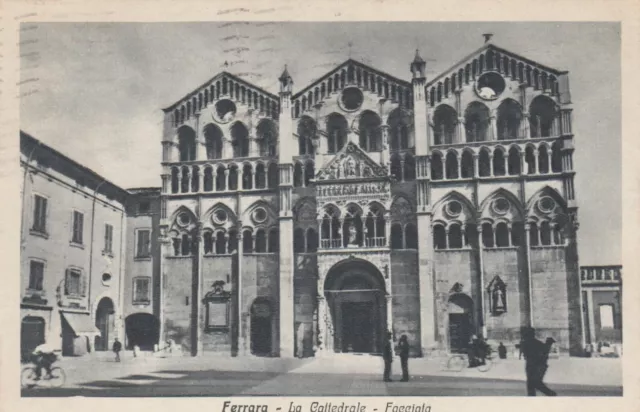 Cartolina *11 Ferrara Emilia Romagna La Cattedrale Facciata Viaggiata 1936