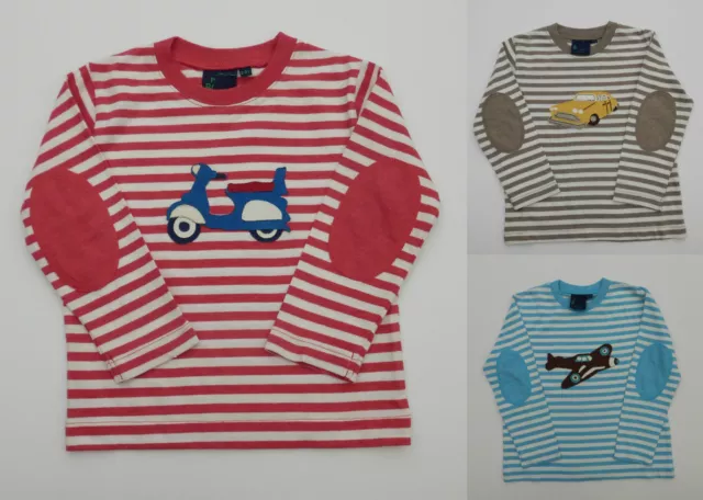 Mini Boden L/S Haut Rayé Avion De Transport, Voiture, Cyclomoteur Âge 1-8 Poste Libre