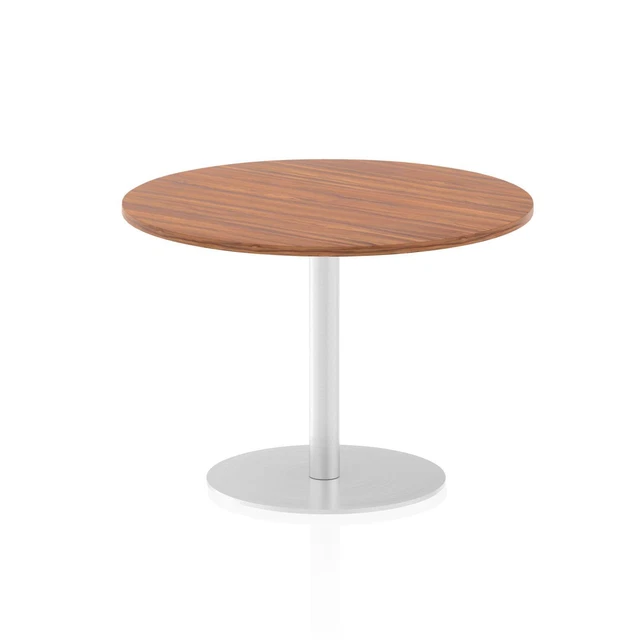 Dynamic Italia 1000Mm Poseur Round Table Walnut Top 725Mm High Leg ITL0143