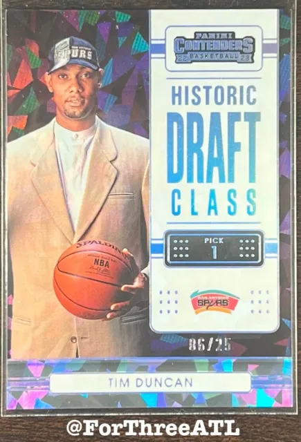 Tim Duncan 2022-23 Panini Contenders Historic Draft Class Contenders Cracked Ice