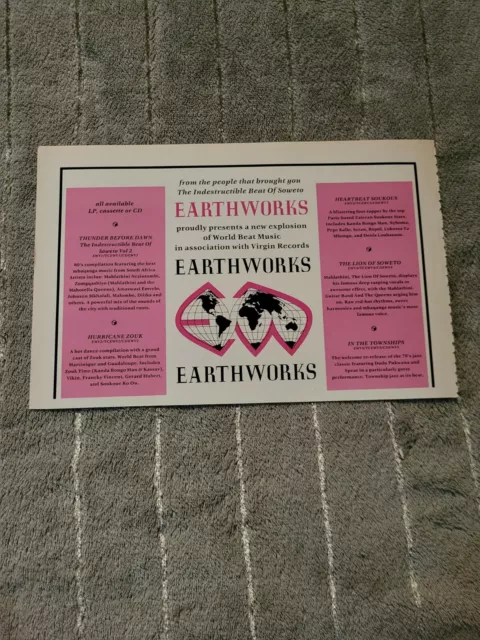 Tpqm9 Advert 5X8 Earthworks : 'Thunder Before Dawn' 'In The Townships'