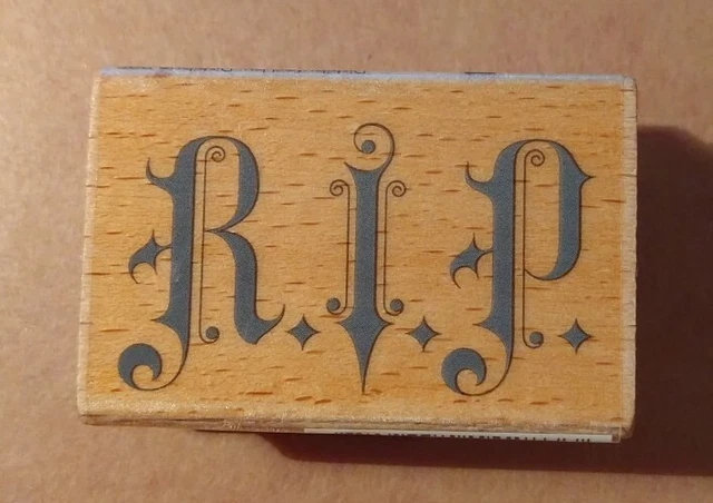 R.I.P. (Rest In Peace) - Halloween Mounted Rubber Stamp Studio G