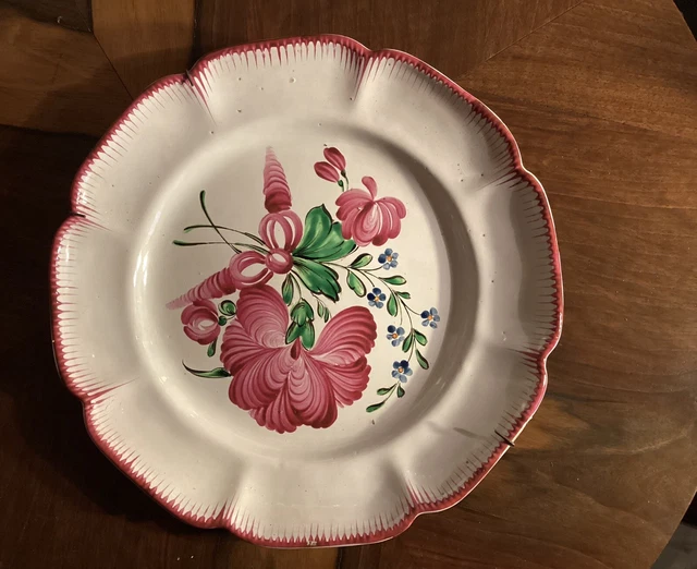Assiette Décorative Fleurie B.LA.R Bourg-la-Reine – Vintage, Bon état