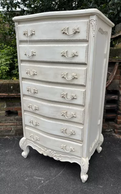 French Rococo Style Tallboy Chest Of Drawers