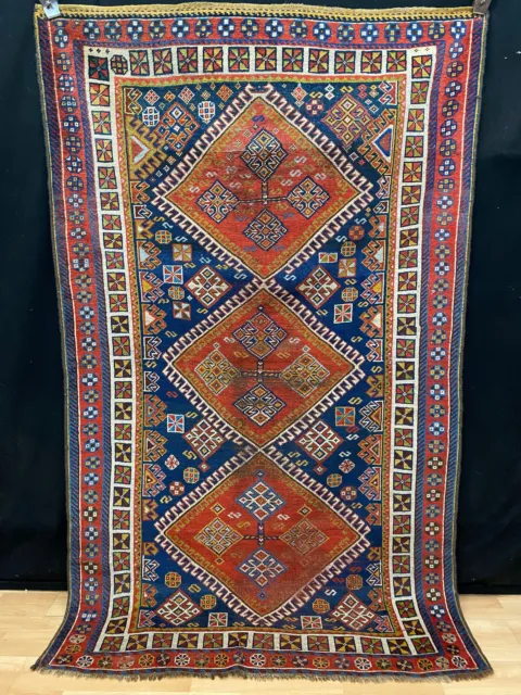 6024 Schöner alter Kazak 240x145cm Orientteppich Tappeto Gaschgai Rug SJ Carpet