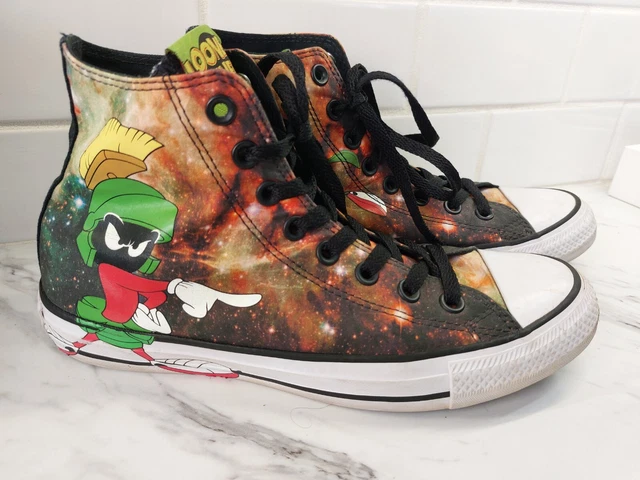 CHUCK TAYLOR S CONVERSE Looney Tunes High Top Marvin The Martian Sneakers M7 W9 49.00 PicClick