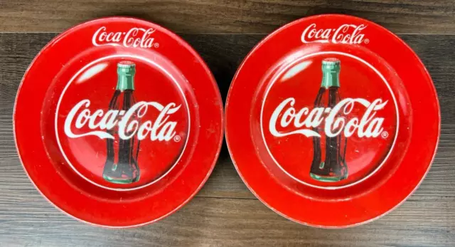 Set of 2 Coca Cola Bottle Desert/Salad Plates Gibson 1997