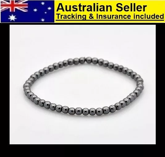 Hematite Bracelet Stretch Gemstone   POSTAGE with Tracking and Insurance