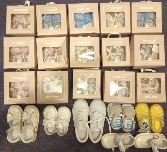 Wholesale Job Lot Borboleta Shoes / Mayoral Newborn Shoes Trainers Rrp £488.00