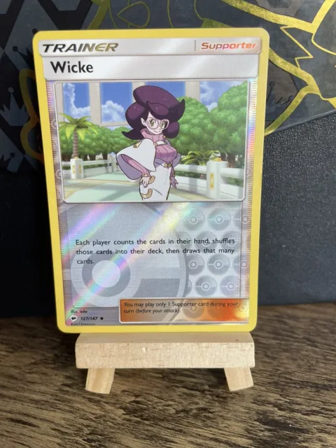 Wicke 127/147 Uncommon Reverse Holo Pokemon Card (Burning Shadows)
