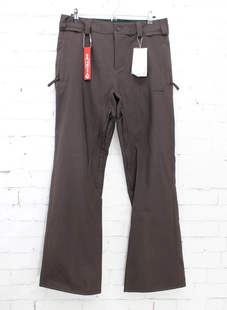 Volcom Freakin Snow Chino Shell Snowboard Pants Mens Small Brown New