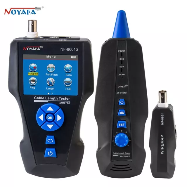 Noyafa NF-8601S LCD Multifunction Metal Wire Tracker TDR Network Cable Tester