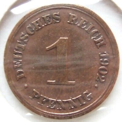 Pièce de Monnaie Reich Allemand Empire 1 Pfennig 1902 E En Extremely fine