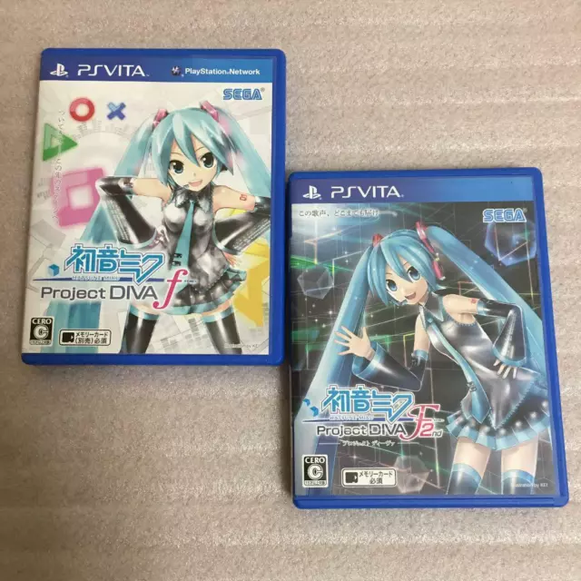 Hatsune Miku Project Diva F + F 2nd 2Games set PS Vita PSV Japan Tested