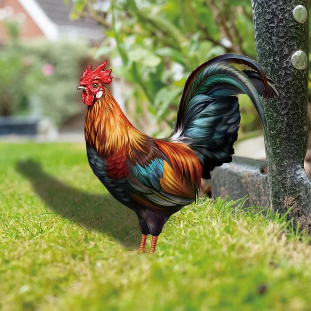 Hahn Huhn Statue Outdoor Garten Dekoration Hof Kunst Figur Skulptur