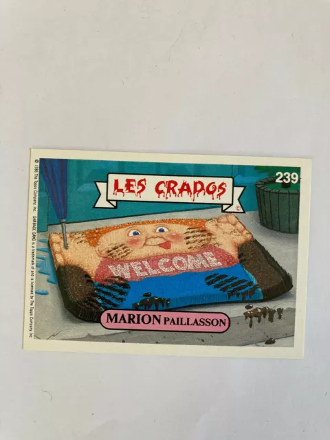 Carte autocollant 239 Les Crados 2 - Marion paillasson sticker Art spiegelman
