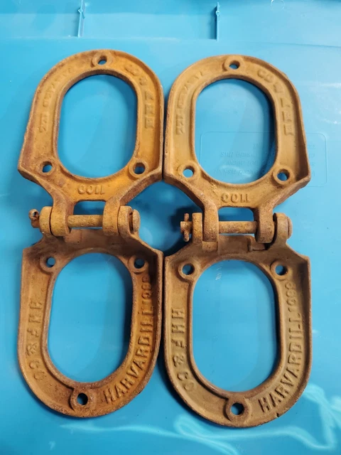 Pair Of Hhf Cast Iron Barn Door Hinges