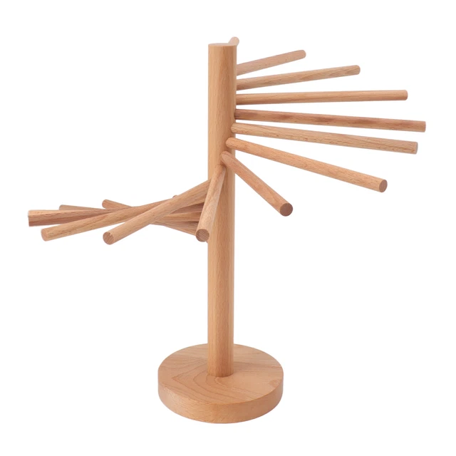 Collapsible Pasta Drying Rack 18 Bars Wooden Spaghetti Stand Dryer Pasta AC