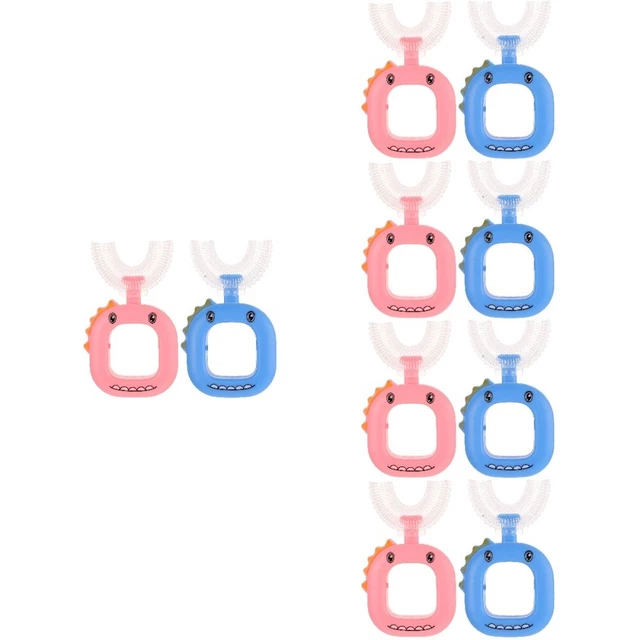 10 piezas cepillo de dientes tipo U cepillo de dientes para niños cepillo de entrenamiento cuidado oral para niños