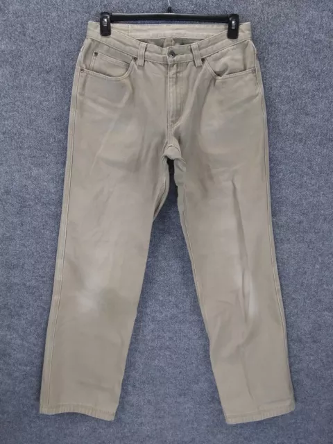 DULUTH TRADING COMPANY Pants Mens 34 Beige Tan Khaki 100% Cotton Straight  Leg $20.53 - PicClick