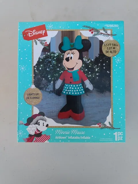 NEW Gemmy Disney Minnie Mouse Airblown Inflatable 3.5ft LED Christmas Yard Decor