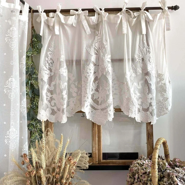 Cantonnière romantique Blanc Mariclo
