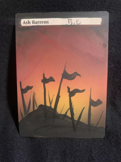 Ash Barrens MTG Hand Painted Alter Burning Banners