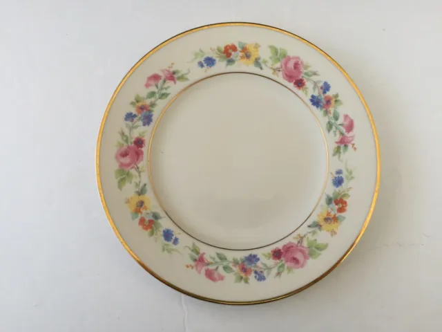 Syracuse China CLIFTONDALE Old Ivory Multicolor Flowers - 8" SALAD PLATE