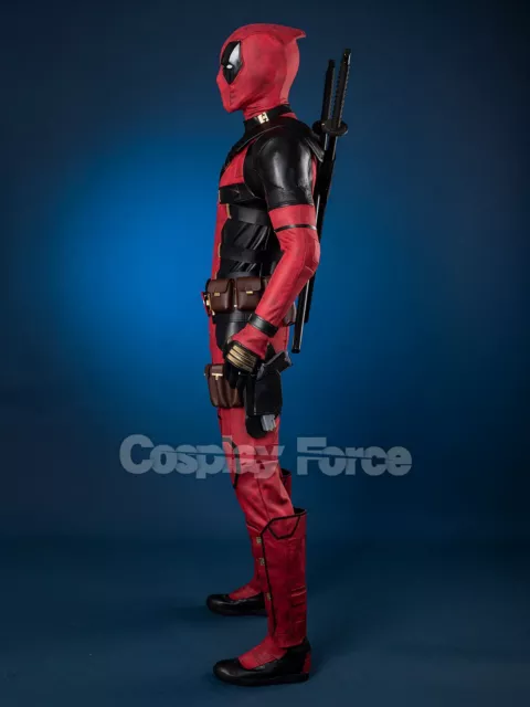 Deadpool 3 Wade Wilson Cosplay Costume Jumpsuit Mask Premium Version C08327 2