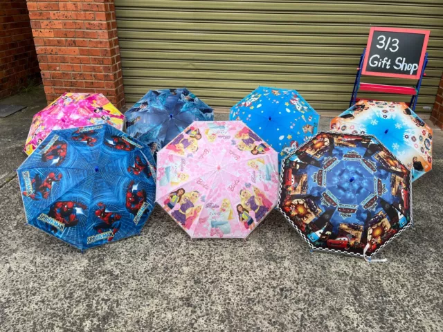 AU 83.5cm Children Kids Colourful Auto Open Boys Girls Umbrella Gift Rain Wind