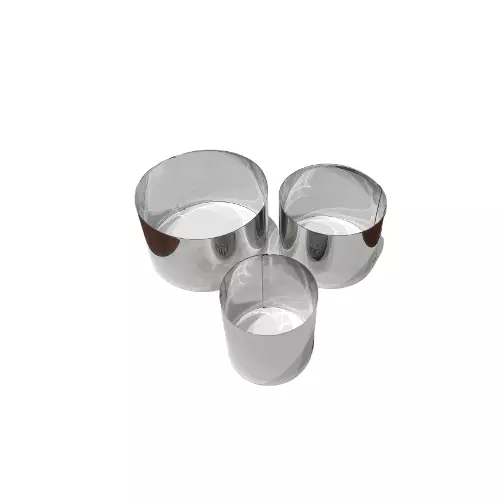 Set 3 Coppapasta Tondo Acciaio Inox Taglia Pasta Biscotti cm 6-8-10 Tagliapasta