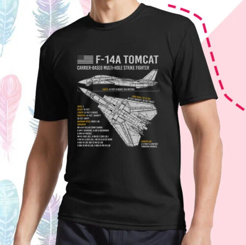 F-14 Tomcat US Navy Aircraft Plane USAF Airplane Blueprint F14 T-Shirt S-5XL
