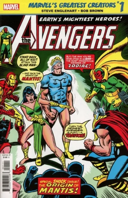 True Believers Greatest Creators Avengers: Origin of Mantis NM Marvel Comic 2019