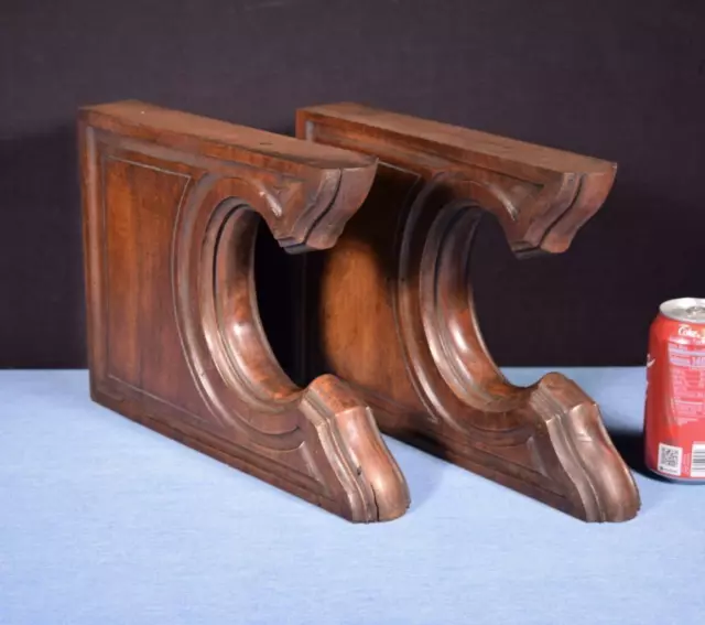 French Antique Solid Walnut Wood Pedestals/Posts Salvage