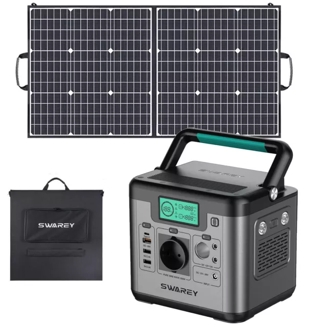 SWAREY 500W Faltbares Solarpanel-Ladegerät mit Tragbar Power Station Generator