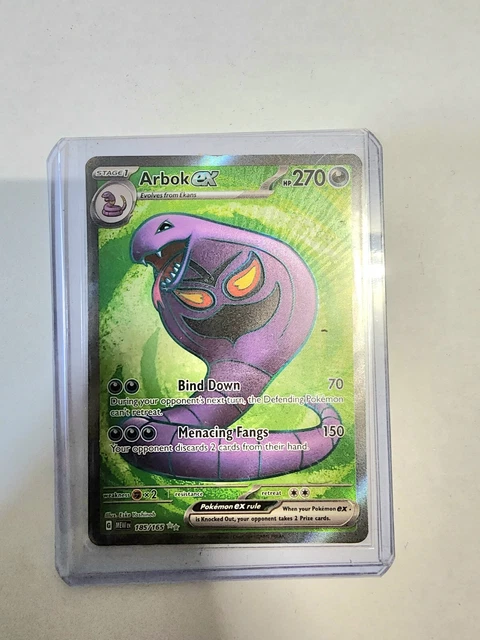 ARBOK EX 185/165 FULL ART Scarlet & Violet 151 Pokemon Card NM