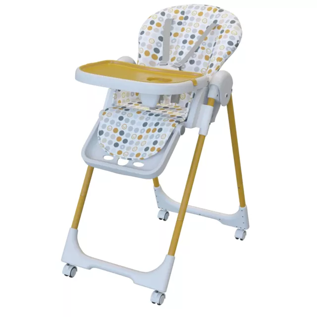 Baby Vivo Chaise haute de bébé pour Enfants Réglable Tablette Siège Orange Foncé