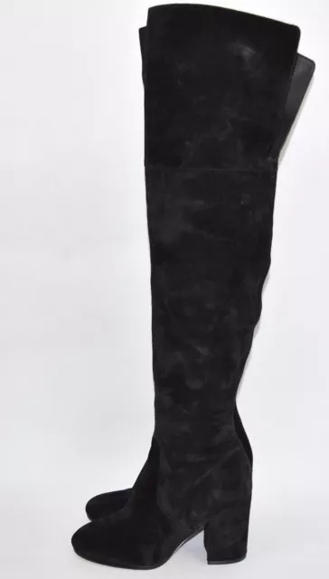 $550 Via Spiga Finlay Over-the-Knee Boot SUEDE BLACK SLEEK LEG LENGTH 6.5 M (V2)