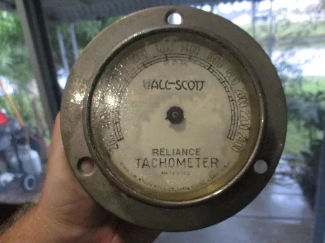 Hall-Scott Reliance R.P.M. 200-2400 Tachometer Gauge BARBOUR & STOCKWELL CO.
