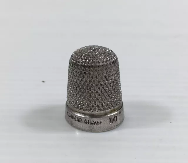 Vintage Sterling Silver Childs Small Size Thimble Size 10 2.1g
