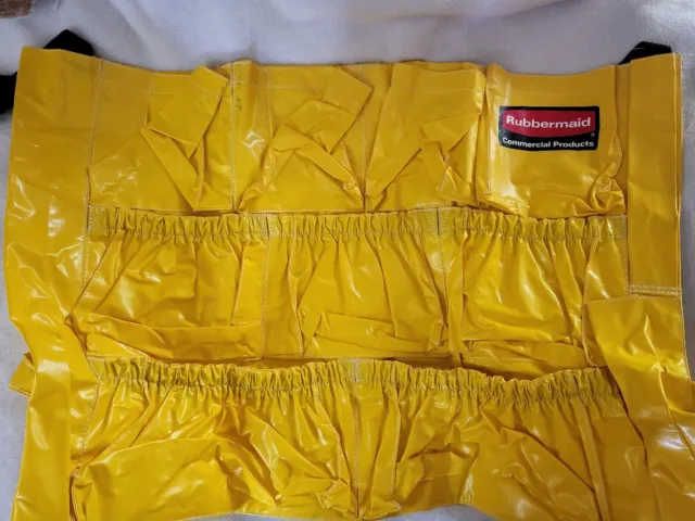 Rubbermaid Commercial Products 12 pocket yellow Brute Caddy Bag, NEW