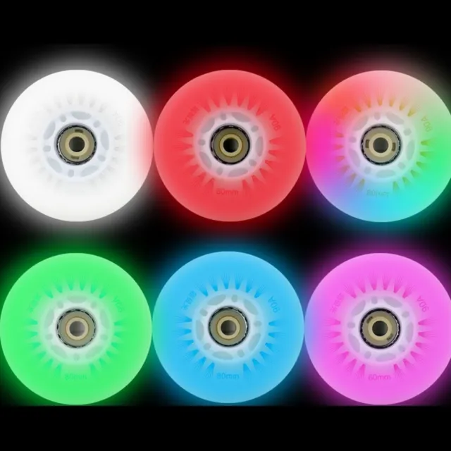 Magnetic Core Bearing 64MM110MM Inline Skate Wheels with Flashing Lights