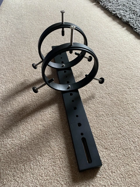 Par de anillos guía de tubo telescópico barra de montaje ajustable diámetro 140 mm