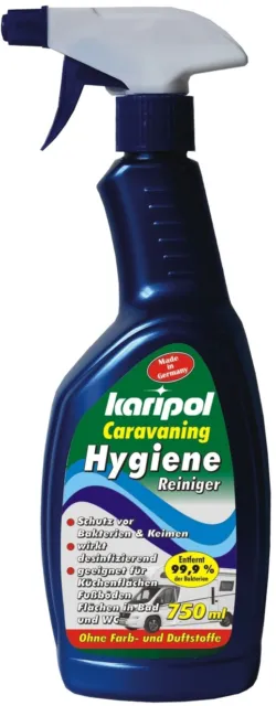 5x Karipol Caravan Wohnwagen Boote Hygiene Reiniger 750 ml