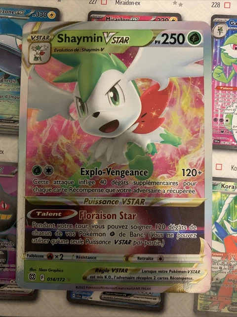 Carte Pokemon SHAYMIN 013/172 V Ultra Rare Epée et Bouclier 9 EB09 FR NEUF