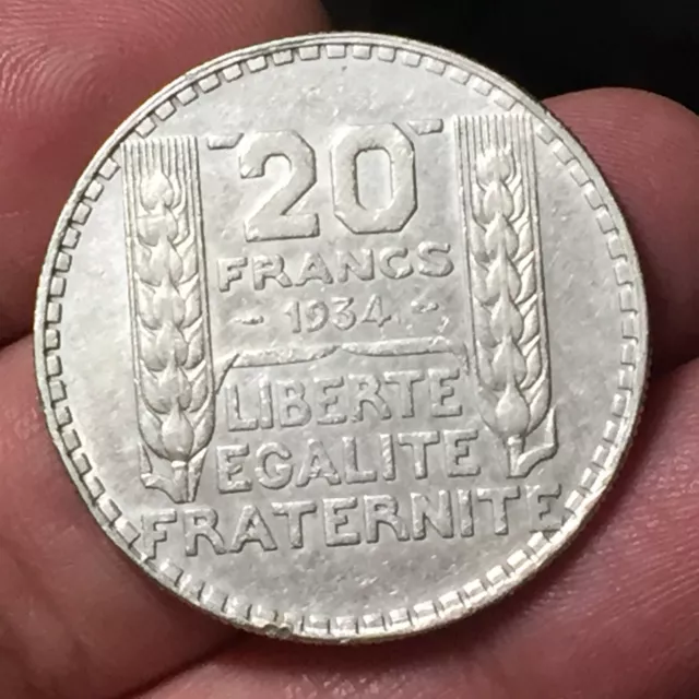 FRANCIA France 20 Franchi Francs 1934 TURIN ottima conservazione argento gr 20